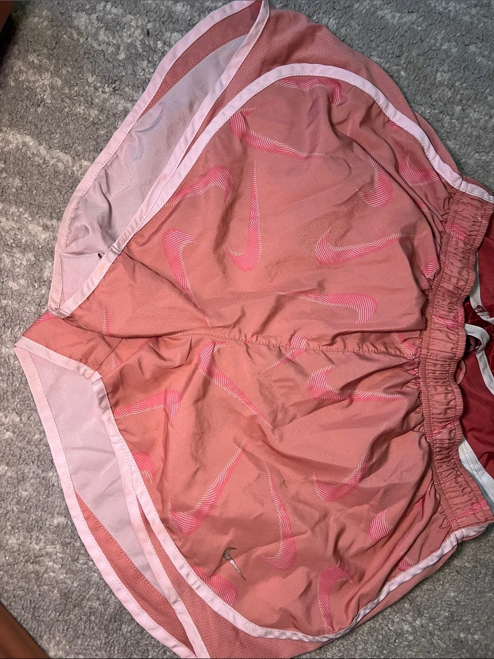 Nike Women’s Red and Pink Athletic Shorts Duo